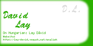 david lay business card